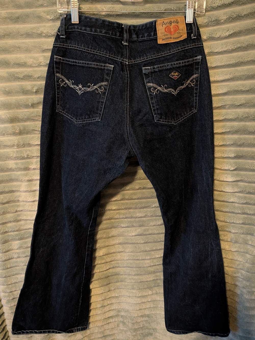 Angels Juniors Dark Wash Navy Jeans With Back Pockets Embellished - Picture 2 of 4